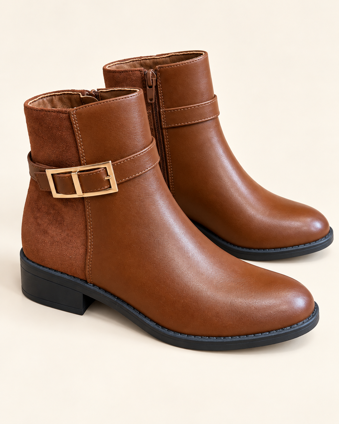 Bottines Cognac