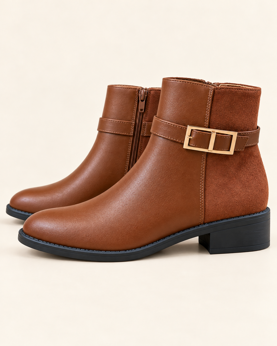 Bottines Cognac