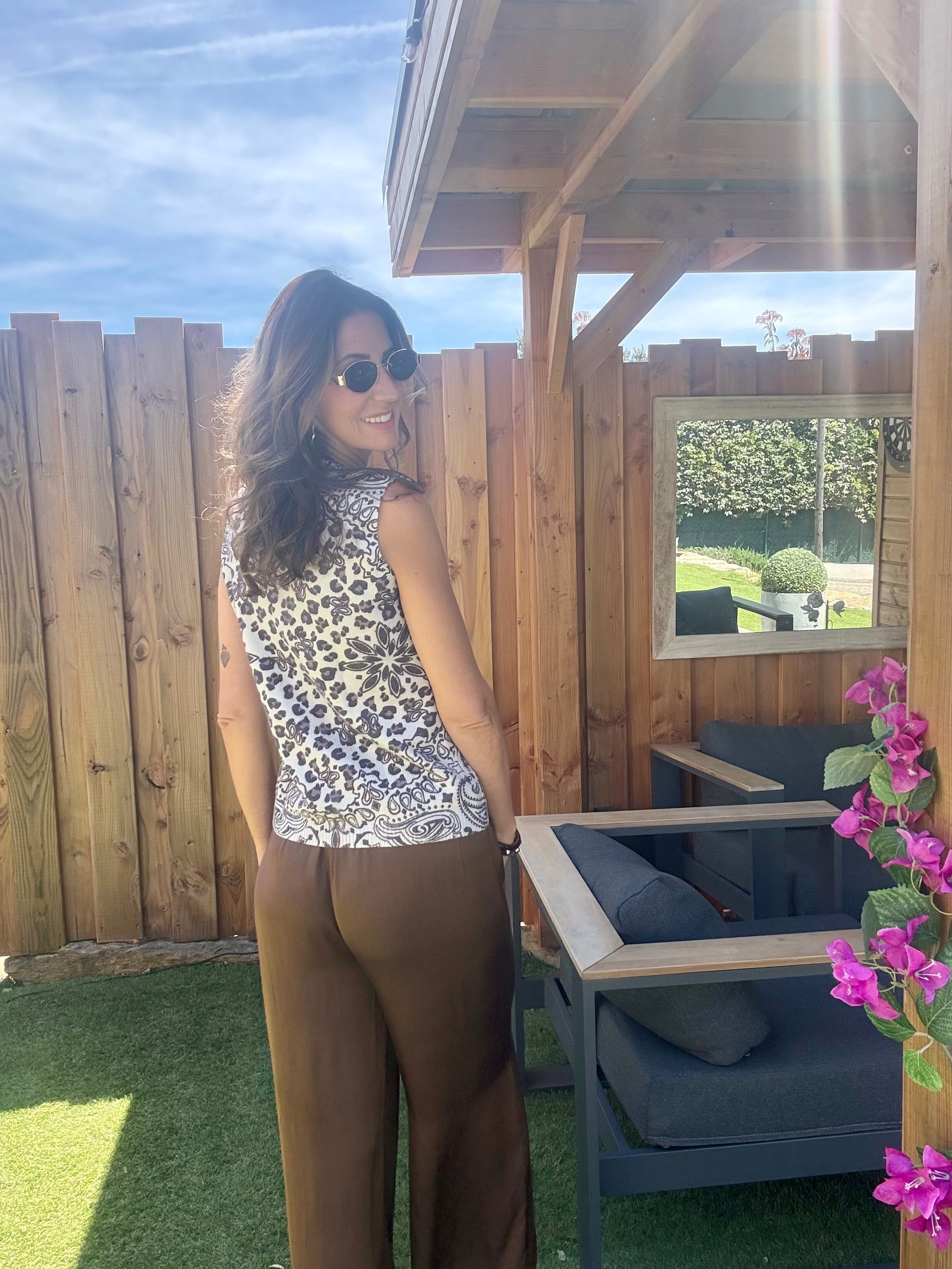 Pantalon fluide Chocolat