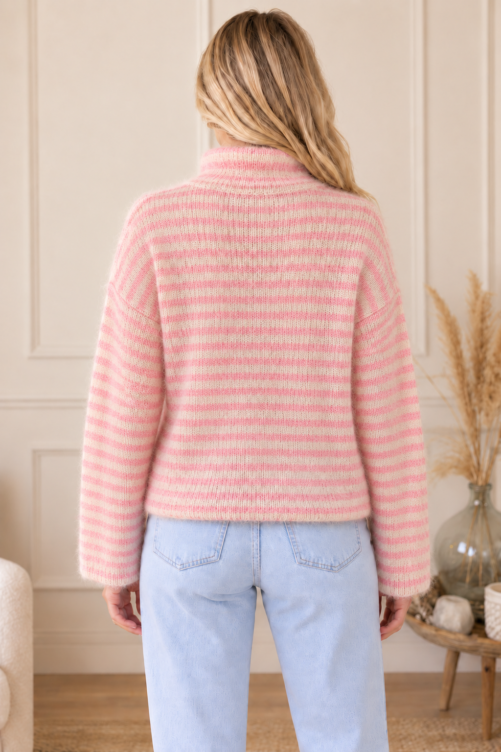 Gilet rose poudré