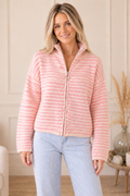 Gilet rose poudré